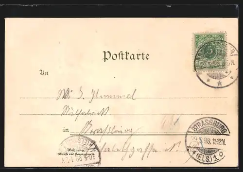 Lithographie Schwetzingen, Schloss, Moschee, Apollo-Tempel