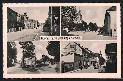 AK Konradsreuth / Bayr. Ostmark, Ortspartien mit Kolonialwarengeschäft von Christian Höllring