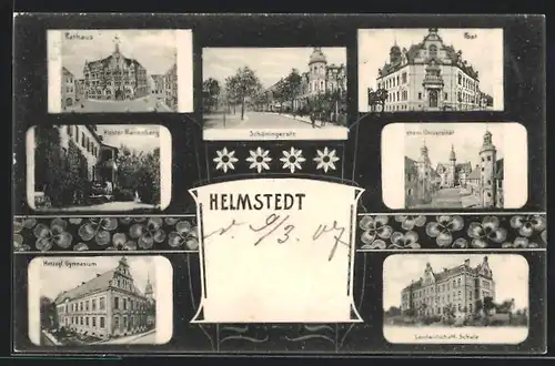 AK Helmstedt, Rathaus, Kloster Marienberg, Schönigerstrasse, Post & ehemalige Universität