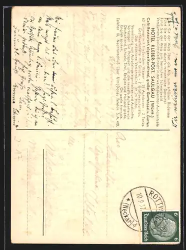 AK Postillons letzte Fahrt, Doppeljubiläum der Familie Kleber 1906, Postkutsche