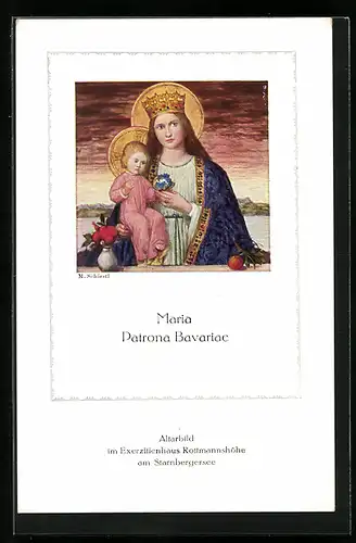 Künstler-AK Matthäus Schiestl: Maria mit dem Jesuskind