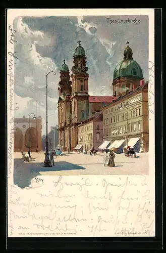 Künstler-AK Heinrich Kley: Velten Theatinerkirche