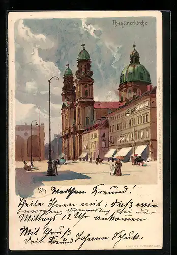 Künstler-AK Heinrich Kley: Velten Theatinerkirche