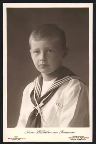AK Prinz Wilhelm als Knabe im Matrosenhemd
