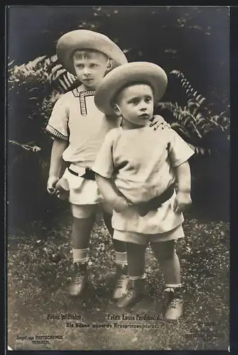 AK Prinz Louis Ferdinand und Prinz Wilhelm von Preussen, Kinderbild