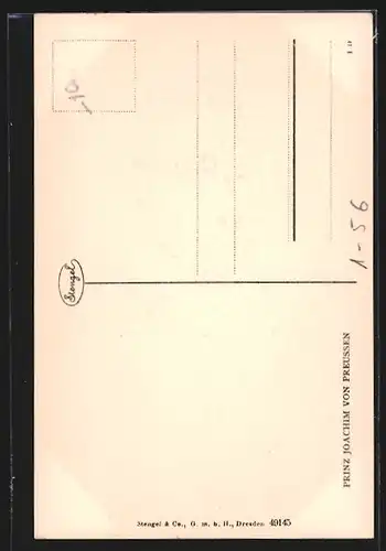 Künstler-AK Prinz Joachim von Preussen (Portrait)