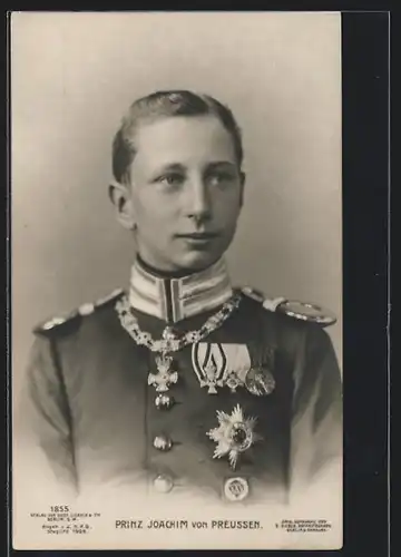 AK Prinz Joachim von Preussen, Jugendportrait in Uniform