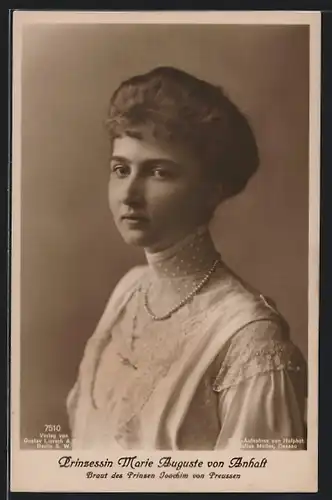 AK Prinzesson Marie Auguste von Anhalt, Braut von Prinz Joachim von Preussen