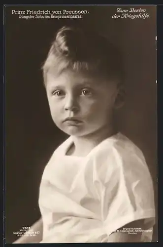 AK Prinz Friedrich von Preussen, Jüngster Sohn des Kronprinzenpaares