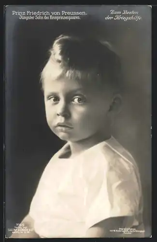 AK Prinz Friedrich von Preussen, Brustportrait als Kind