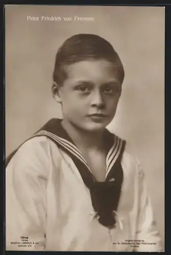 AK Prinz Friedrich Georg von Preussen im Matrosenhemd