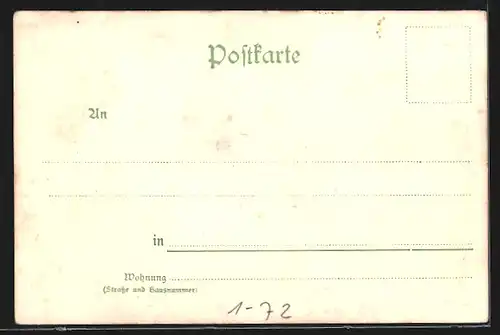 AK Kaiser Wilhelm I. begrüsst Bismarck zusammen mit anderen Generälen