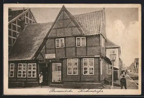 Künstler-AK Bremervörde, Kirchenstrasse