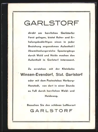 AK Garlstorf, Gasthaus Heidehof, Dorfstrasse