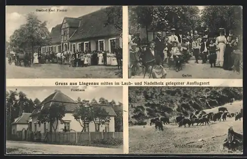 AK Lingenau, Gasthof Karl Fischer, Forsthaus