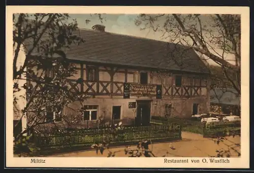 AK Miltitz, Restaurant von O. Wustlich