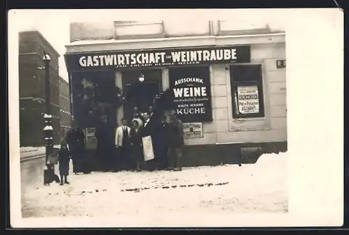 AK Wien, Gastwirtschaft zur Weintraube, Inh. Eduard Rudolf Müller, Schützplatz 3