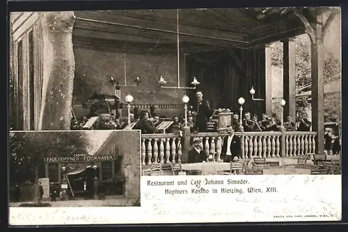 AK Wien, Restaurant und Café Johann Simader, Hopfners Kasino in Hietzing