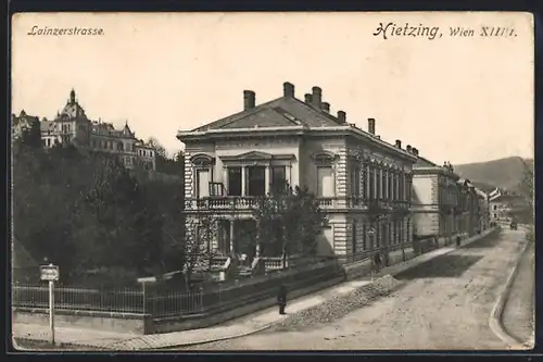 AK Wien-Hietzing, Blick in die Lainzerstrasse