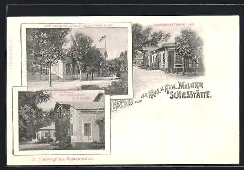 AK Wien, Kais. u. Kön. Militär-Schiesstätte, F. Hodwagners Restauration