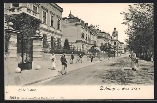 AK Wien-Döbling, Strassenpartie im Ort