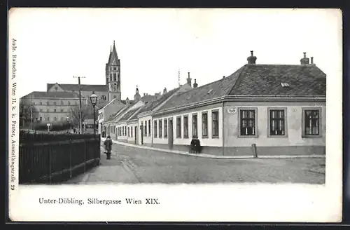 AK Wien-Unter-Döbling, Sicht in die Silbergasse