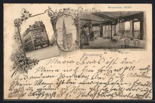 Passepartout-AK Strasbourg, Restaurant Edel, L`Eglise