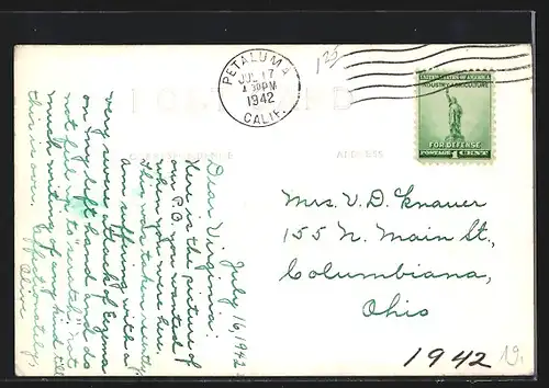 Foto-AK Petaluma, CA, Post Office