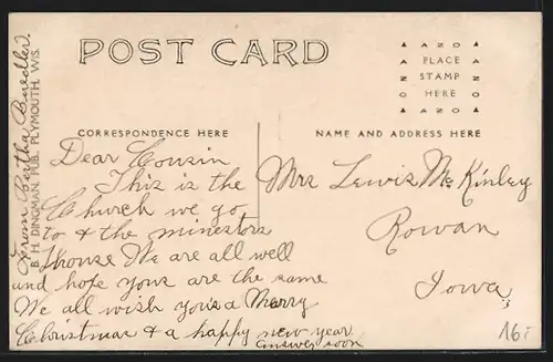 Foto-AK Richwood, WI, German Luth. Church and No. 5 Parson Age, 1908