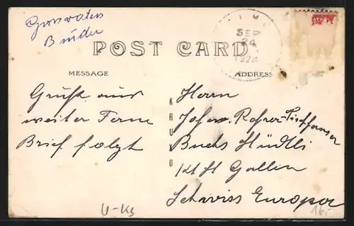 Foto-AK Elmo, KS, Store Elmo Merc. Co., Bank