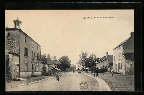 AK Escurolles, La Grande-Rue