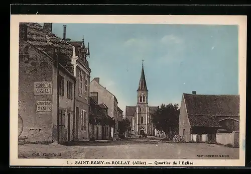 AK Saint-Rémy-en-Rollat, Quartier de l`Eglise