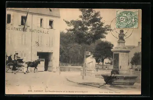 AK Gannat, La Gendarmerie et le Buste d`Hennequin