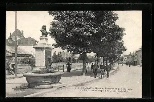 AK Gannat, Buste et Fontaine de J. Hennequin