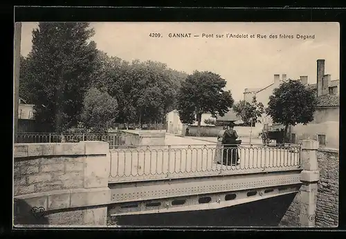 AK Gannat, Pont sur l`Andelot et rue des Frères Degand