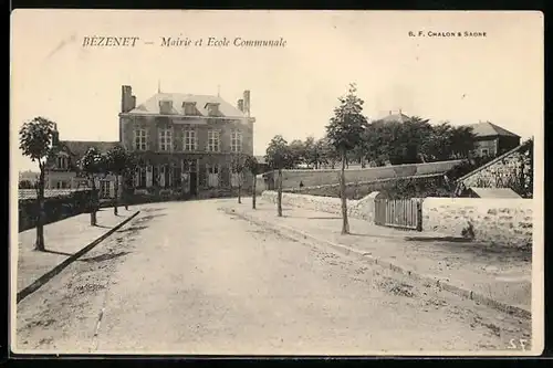 AK Bézenet, Mairie et Ecole Communale