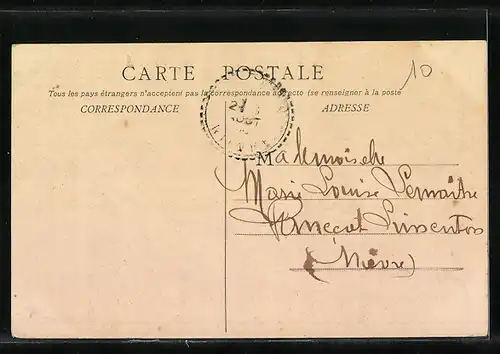 AK Villefranche-s-Allier, Route de Cosne-s-l`Oeil