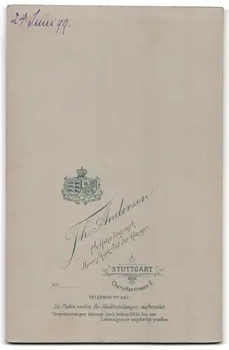 Fotografie Th. Andersen, Stuttgart, Charlottenstr. 8, Junges Paar in eleganter Kleidung