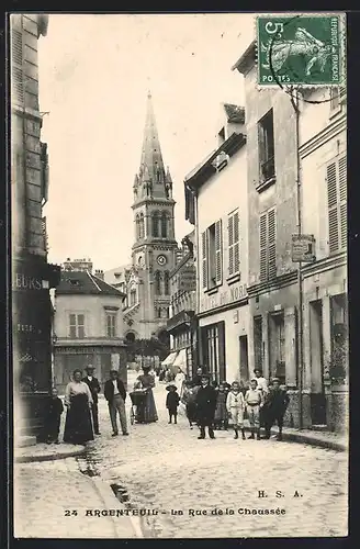 AK Argenteuil, la Rue de la Chaussee