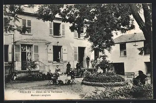 AK Presles, Hôtel de la Terrasse, Maison Langlois