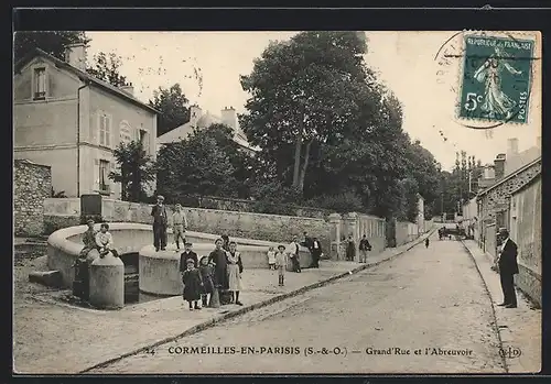 AK Cormeilles-en-Parisis, Grand`Rue et l`Abreuvoir