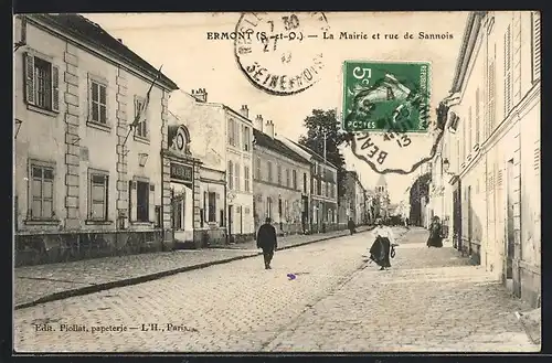 AK Ermont, La Mairie et rue de Sannois