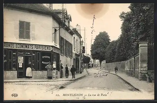 AK Montlignon, La rue de Paris