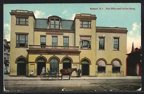 AK Newport, RI, U. S. Post Office and Custom House, Pferdekutsche