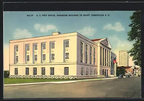 AK Greenville, SC, U. S. Post Office, Woodside Building to Right