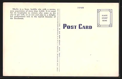 AK Marlin, TX, United States Post Office