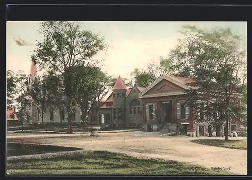 AK Charlestown, NH, Post Office and Library