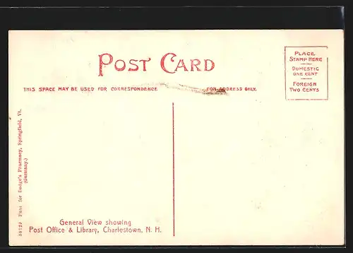 AK Charlestown, NH, Post Office and Library