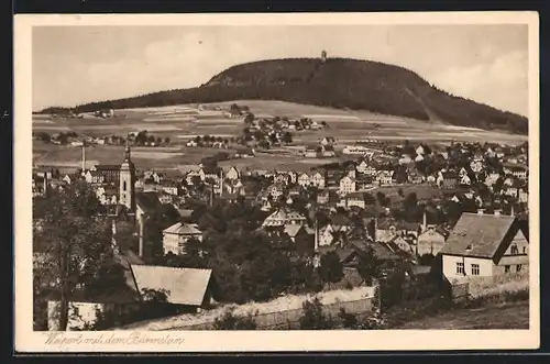 AK Weipert / Vejprty, Ortsansicht mit Hotel und Unterkunftshaus auf dem Bärenstein