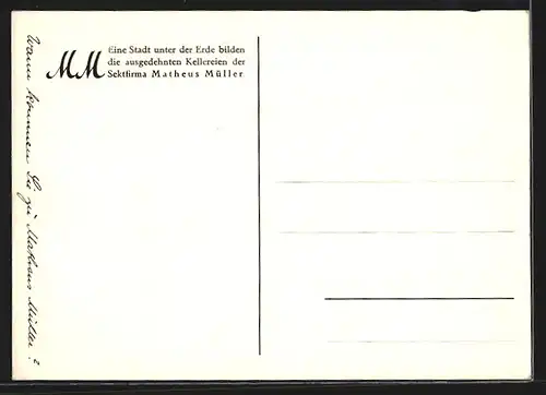 AK Eltville / Rhein, Luftbild der Sektkellerei Matheus Müller